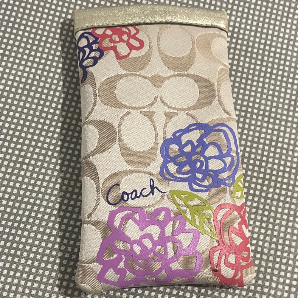 Coach Multicolor Floral Sunglasses Pouch